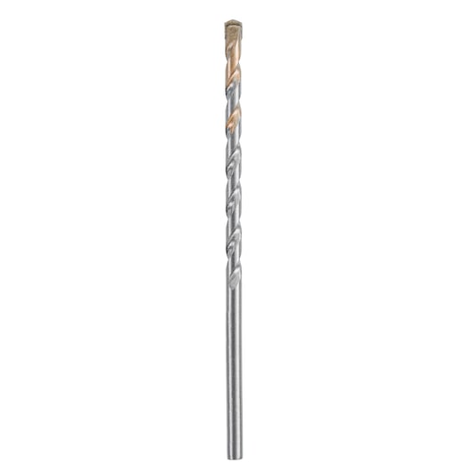 IRWIN 10501812 masonry drill bit, silver metal, straight-on angle, white background.