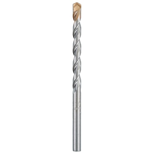 IRWIN 10501821 silver masonry drill bit with carbide tip, product photography on white background.