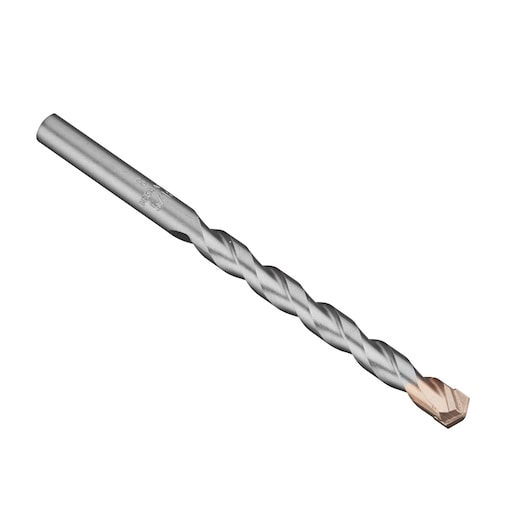 IRWIN drill bit 10501834, silver with carbide tip, straight angle, photography on white background.