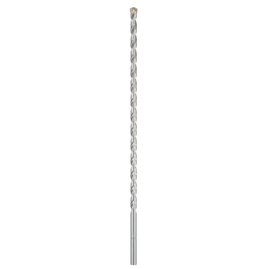 IRWIN 10501856 silver masonry drill bit, straight angle, spiral fluted design on white background