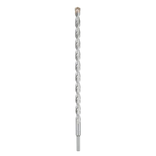 IRWIN 10501869 masonry drill bit with spiral flute, silver finish, front view, white background.