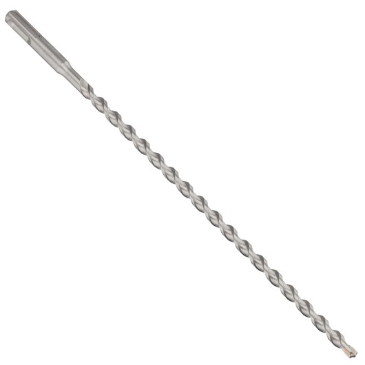 IRWIN 10501972 silver SDS-Plus masonry drill bit, spiral flute, angled view, white background.