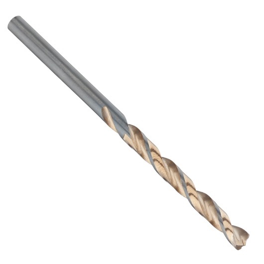 Photo of IRWIN drill bit, SKU 10502211, metal and gold finish, side angle on white background.