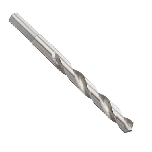 Photo of IRWIN 10502399 metal twist drill bit, silver finish, shown at an angle on white background.