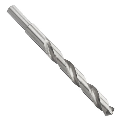 IRWIN 10502401 metal twist drill bit, side angle on white background.