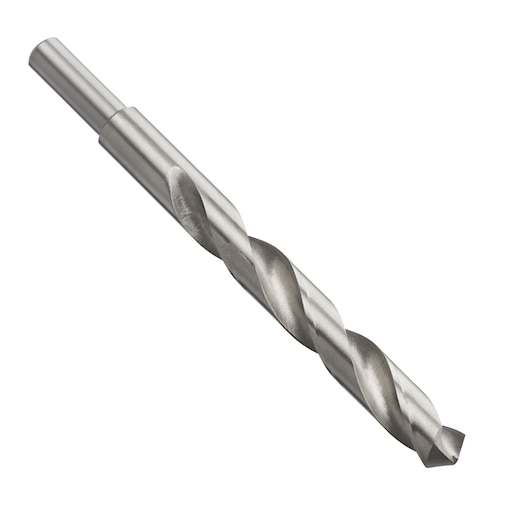 IRWIN metal drill bit, silver finish, SKU 10502403, side angle on white background.
