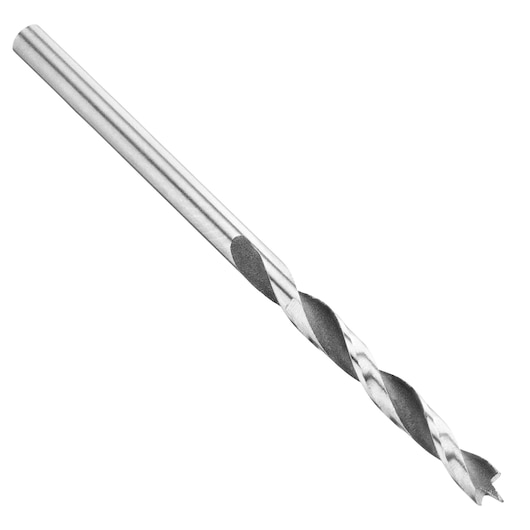 IRWIN 10502792 silver twist drill bit, metal drilling, angled on white background.