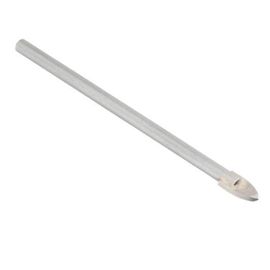IRWIN 10507903 silver tile drill bit, angled view on white background.