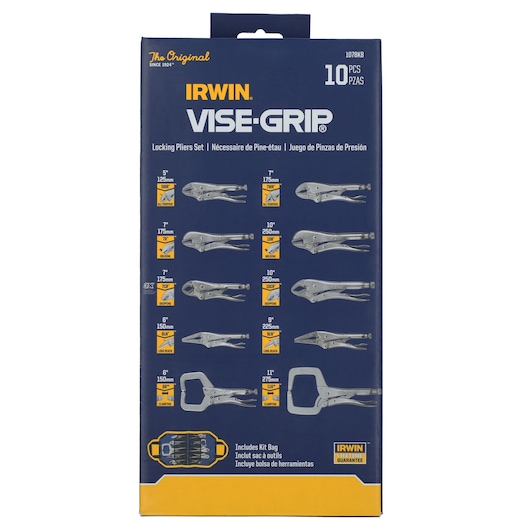 10 Piece IRWIN® VISE-GRIP® Pliers Set in packaging