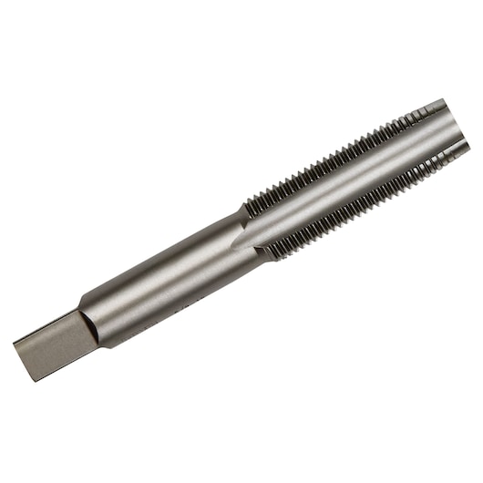 IRWIN 1354 metal threading tap, cylindrical shape, silver finish, close-up angle on white background.