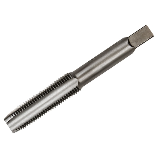 IRWIN metal threading tap tool, silver color, SKU 1445, tap tool category, angled on white background.