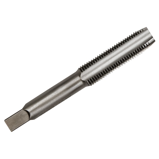 IRWIN 1445 straight flute steel tap, close-up product angle on white background.