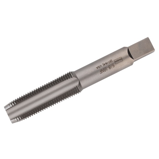 IRWIN tap tool SKU 1454, straight flute, silver metallic finish, studio angle on white background