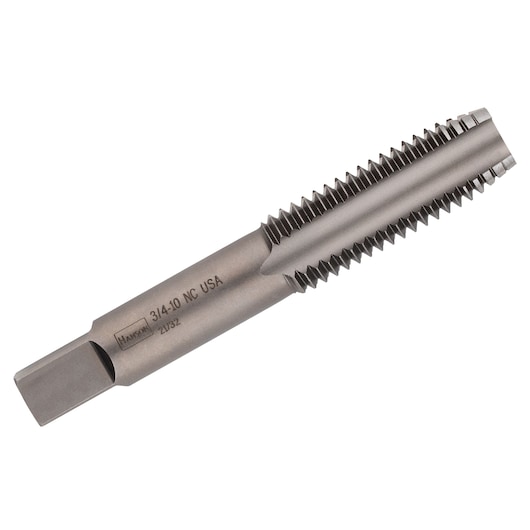 IRWIN Hanson steel threading tap, 3/4-10 size, SKU 1458, product photo on white background.