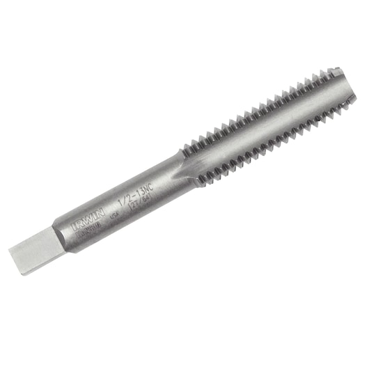 IRWIN 1544 steel tap tool, straight flute design, product angle on white background.