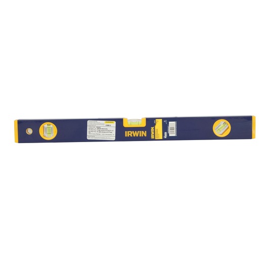 IRWIN 1884602 box level, blue and yellow, front angle on white background.