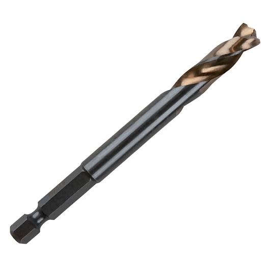 IRWIN drill bit with hex shank, SKU 1892843, metal finish, side angle on white background.