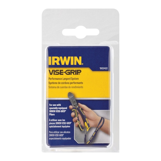IRWIN VISE-GRIP performance lanyard system package, SKU 1902422, front view on white background.