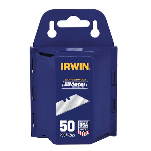 Bi-Metal Utility Blades w/ Dispenser (50 Pack)