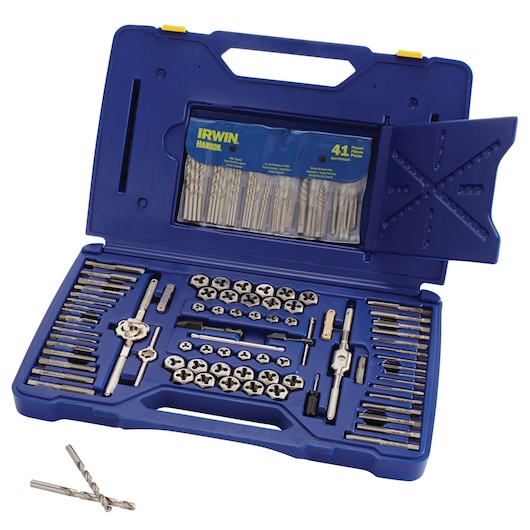 117-pc Machine Screw / Fractional / Metric Tap & Hex Die and Drill Bit Deluxe Set