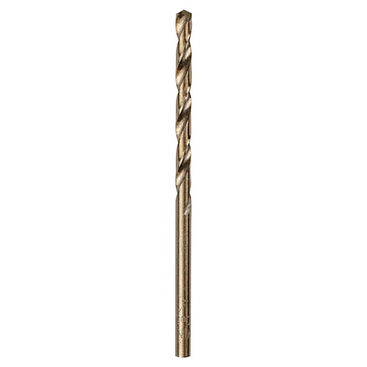 Photo of IRWIN metal drill bit 3016009, straight angle, gold finish, on white background.
