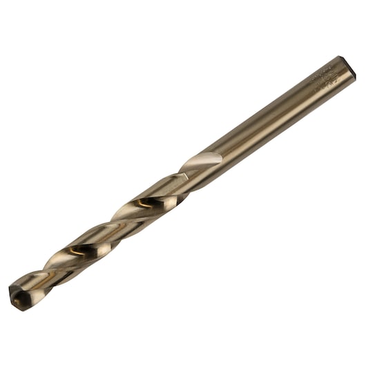 IRWIN metal drill bit 3016126, gold finish, side angle, white background.