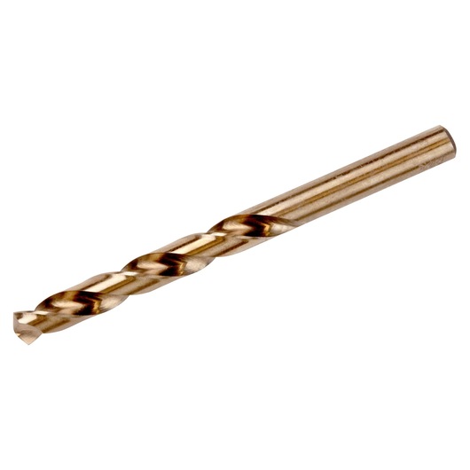 Photo of IRWIN gold twist drill bit, SKU 3016129, angled on white background.