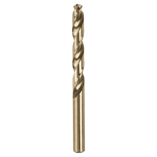 IRWIN 3016131ZR gold metal drill bit, straight-on view on white background.