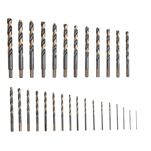 29 Piece Black & Gold Metal Index Drill Bit Set