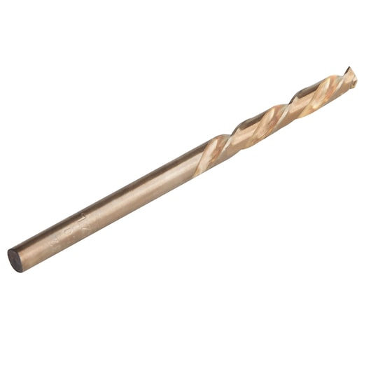 IRWIN metal drill bit SKU 30510, gold finish, side angle on white background.
