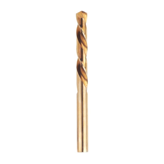 IRWIN 30519 gold metallic twist drill bit, straight-on angle, white background