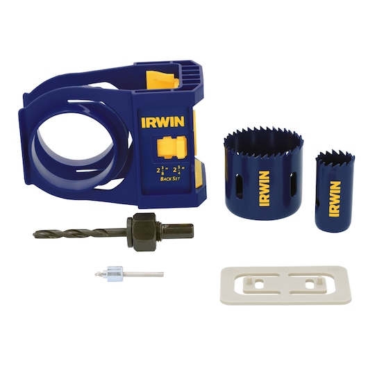 IRWIN 3111001 IRWIN Door Lock Installation Kit for Wooden Doors 3/4 away view