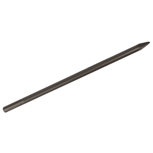 IRWIN 332001 chisel bit with pointed tip, steel, on white background, side angle, photography.