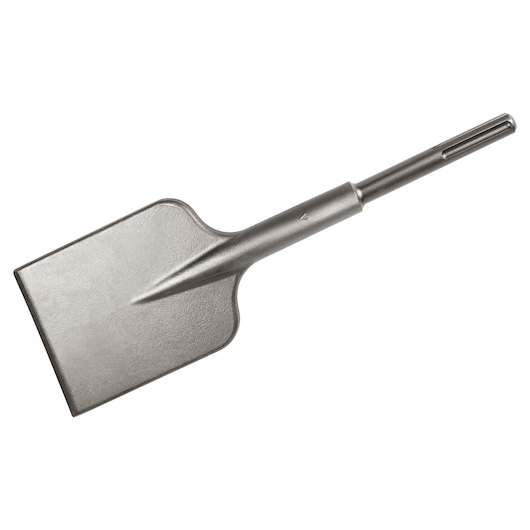 IRWIN 332015 SDS-Max steel floor scraper chisel, silver color, shown on white background, side angle.