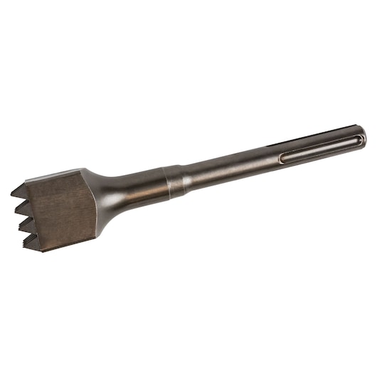 IRWIN 332017 masonry bush hammer chisel, silver metal, left angle on white background.
