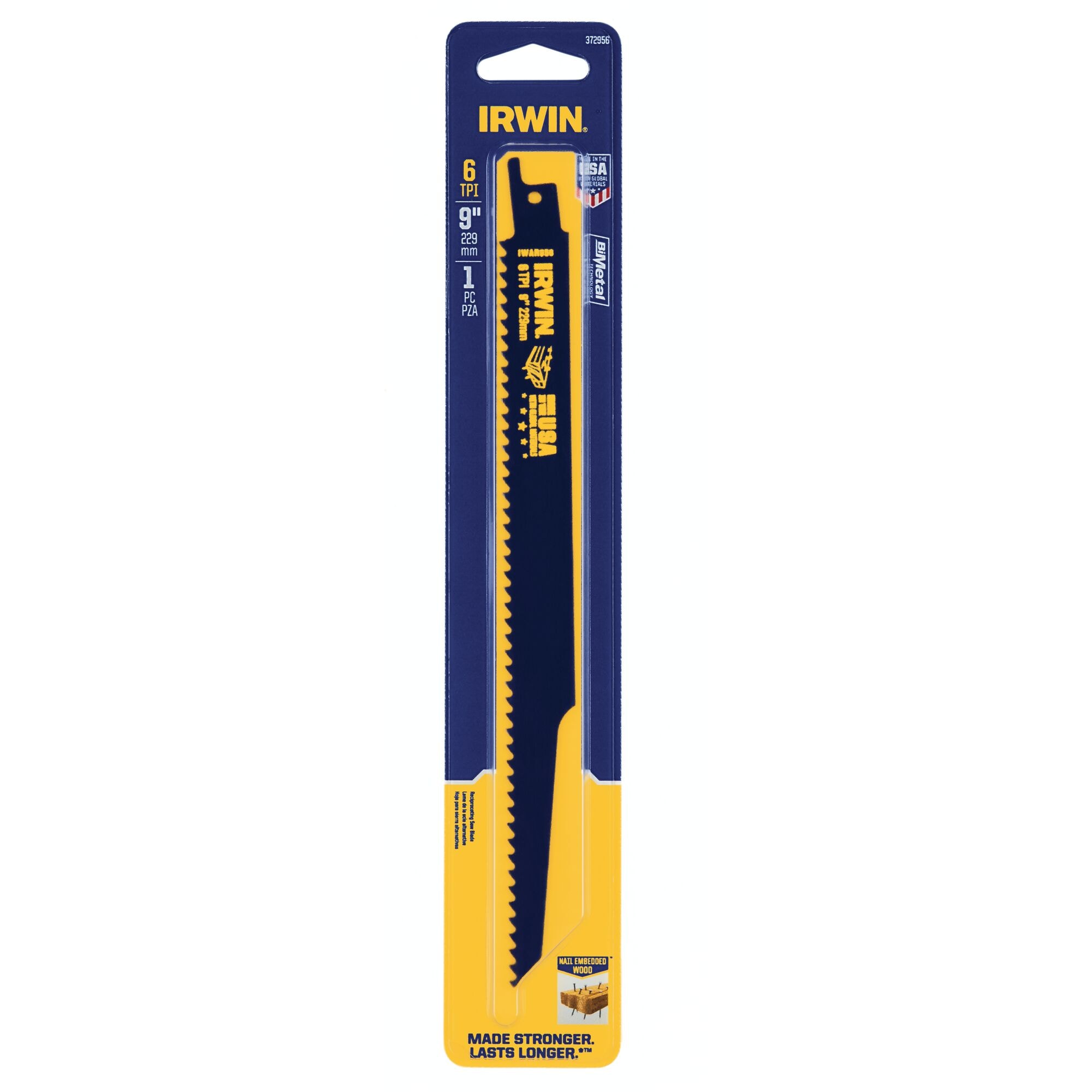 Nail Embedded Wood Cutting Reciprocating Blades | IRWIN