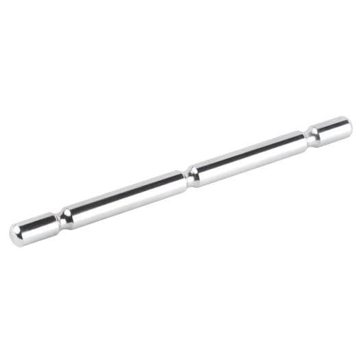 Photo of IRWIN 4935055 double-ended silver drill bit accessory on white background.
