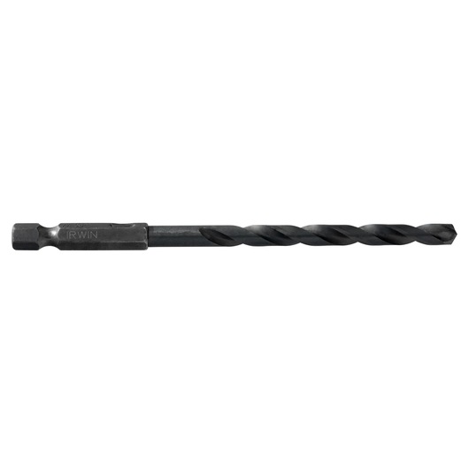 IRWIN black hex shank drill bit, straight angle, SKU 4935640, drill accessory on white background.