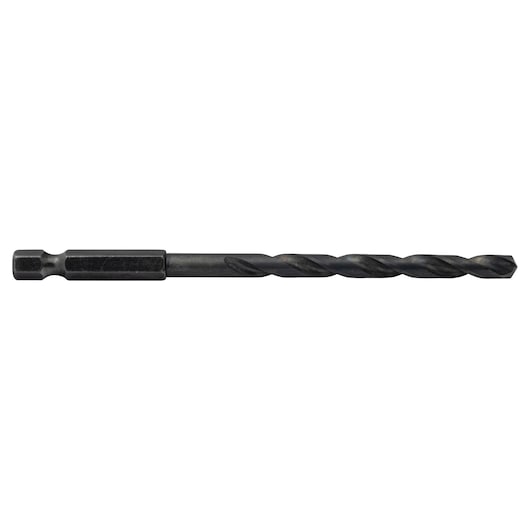 IRWIN 4935640 black hex shank drill bit, shown side view on white background.
