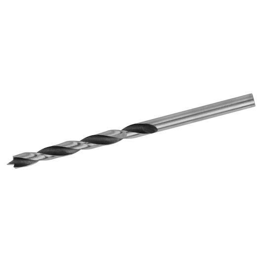 IRWIN 49613 metal drill bit side view, silver and black, on white background.