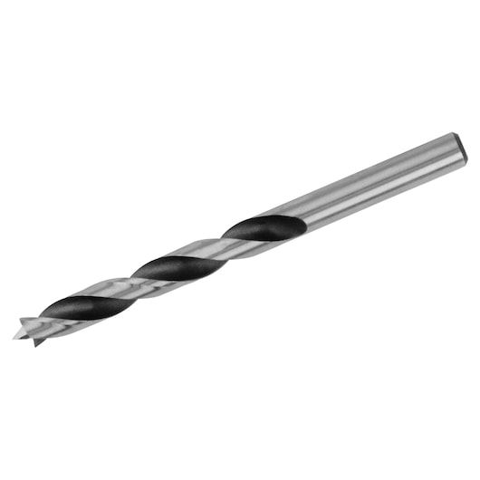 IRWIN 49616 metal drill bit with silver and black finish, side angle on white background.