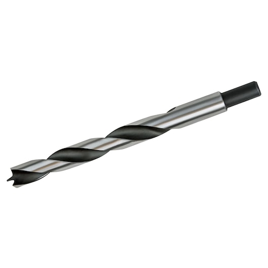 IRWIN drill bit photography, SKU 49618, metal twist design, side angle on white background.