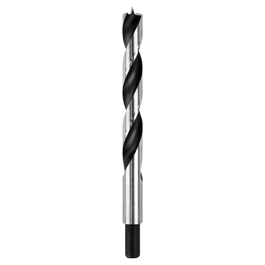 IRWIN wood drill bit 49618, silver and black finish, straight angle photo on white background