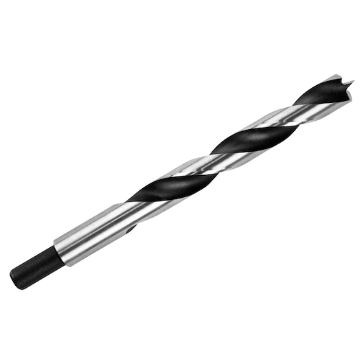 IRWIN drill bit, SKU 49618, metal and black finish, photography, angled on white background