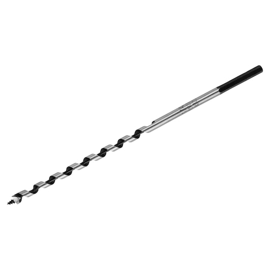 IRWIN 49904 long auger drill bit with spiral flute and screw tip, side view on white background.