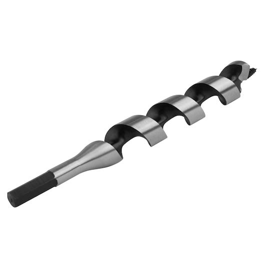 IRWIN auger drill bit SKU 49918, steel with spiral flute, product photography on white background