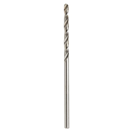 IRWIN 60505 metal twist drill bit, straight view, silver finish, on white background.