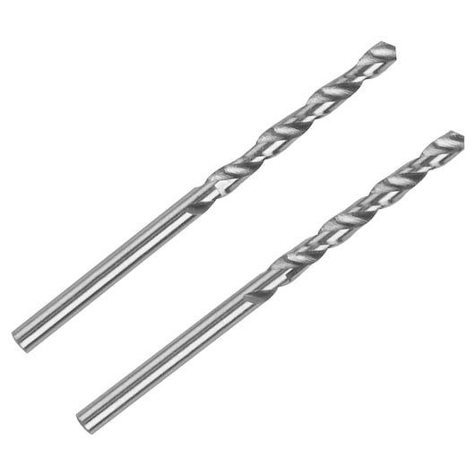 IRWIN 60507 silver drill bits set, straight view, metal spiral design, photography on white background.