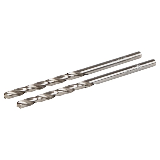 IRWIN 60508 two-piece steel drill bit set, silver finish, side angle on white background.