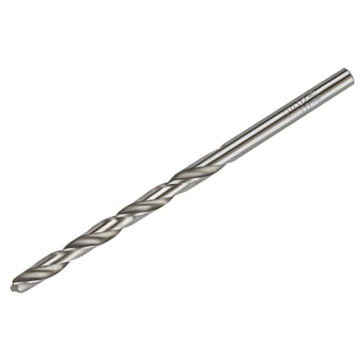 IRWIN 60511 metal drill bit, silver color, straight-on angle, single piece on white background